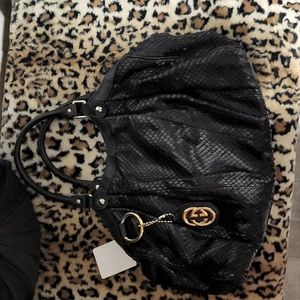 Gucci Medium Python Sukey Tote
